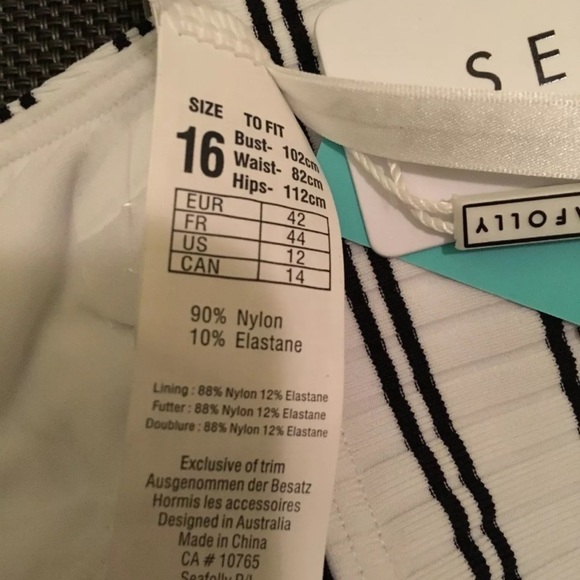 Seafolly Australia Inka Tie Side Bottom Stripes 12 - Picture 5 of 6